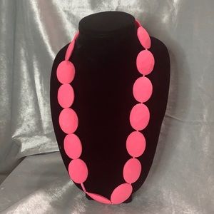 Pink teething necklace